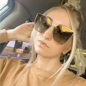 Fendi Gold Cat Eye Sunglasses